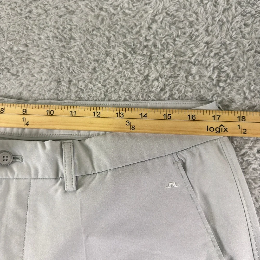 J.Lindeberg Somle Golf Shorts Mens 34 Light Grey Performance Technical GMPA05573
